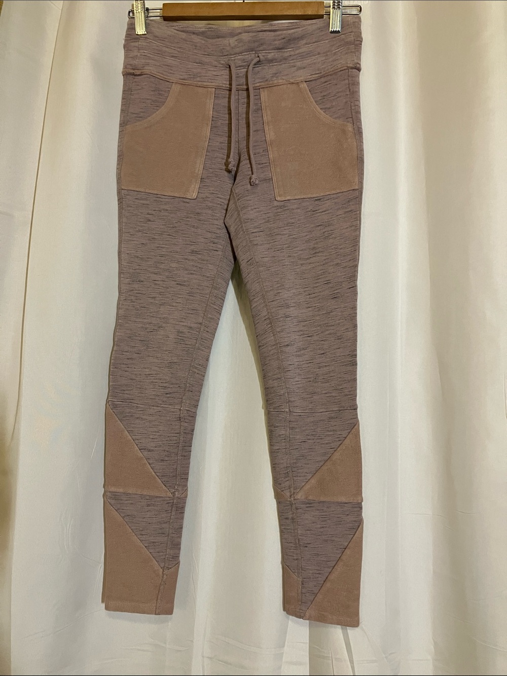 FP Movement by Free People Two-Tone Mauve Taupe Panel Joggers